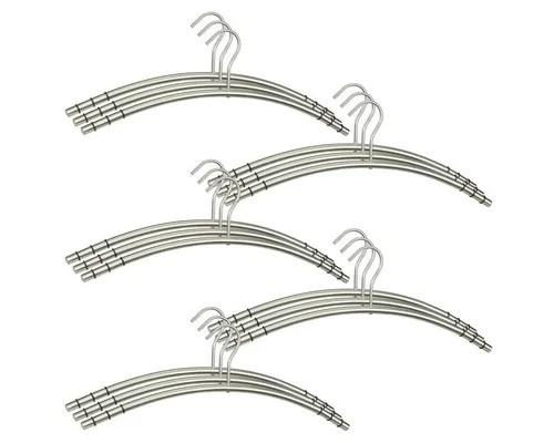 Szagato Edelstahl Kleiderbügel Set (15 Stück) in silber von Szagato