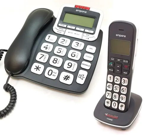 Senioren Groß Tasten Analog Telefon Schnurlos & Schnurgebunden Anruf-beantworter