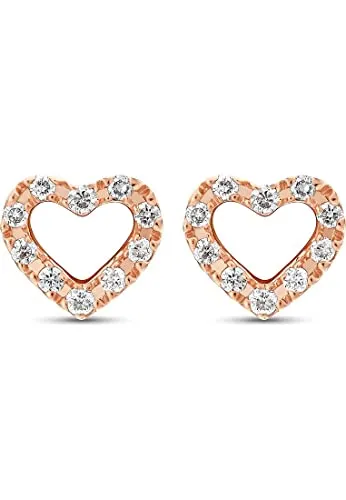 CHRIST Damen-Ohrstecker 375er Roségold 20 Diamant One Size 87735214