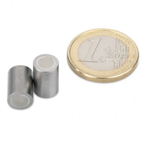 AlNiCo-Stabgreifer Ø 6 x 10 mm, Stahl, Passung h6, 200 g von magnets4you