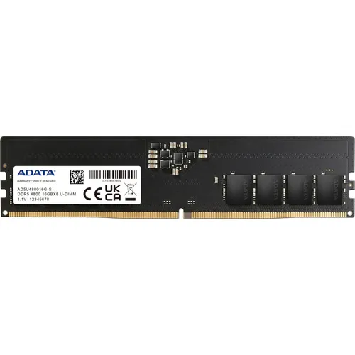 DIMM 16 GB DDR5-4800 Arbeitsspeicher schwarz AD5U480016G-S - Leistungsstarker 16 GB DDR5-4800 Arbeitsspeicher für schnelle Systemgeschwindigkeit und optimale Gaming-Performance.