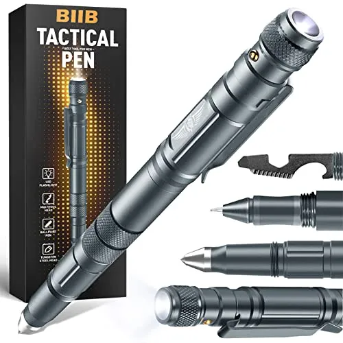BIIB Geschenke für Männer, Multitool Pen mit LED Gadgets, Adventskalender Füllung Männer Weihnachtsgeschenke, Männergeschenke Geburtstagsgeschenk Papa Geschenk Weihnachten, Feuerwehr Geschenke
