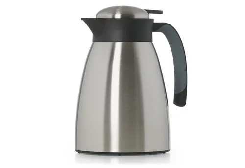 Blumtal® Thermoskanne 1L Silber – BPA-frei und auslaufsicher - Thermobehälter mit 1L Fassungsvermögen, doppelwandiger Vakuum-Isolierung für bis zu 12h heiße und 24h kalte Getränke, ideal für Büro, Reisen und Freizeit.