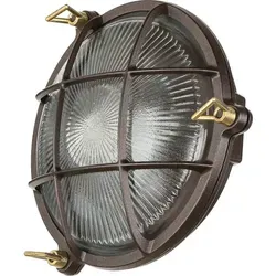 Licht-Erlebnisse Wandleuchte Außen Messing Glas