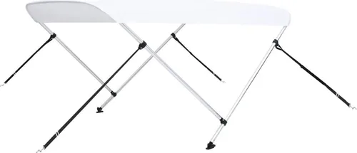 vidaXL 2-Bow Bimini Top Weiß 180x150x110 cm von vidaXL