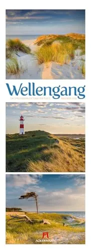 Wellengang Triplet-Kalender 2026 | Stilvoller Küstenkalender im Hochformat - Freizeit, Haus & Garten | Genießen Sie einen stilvollen Spaziergang entlang der Küste mit beeindruckenden Triplet-Fotografien in schlankem Design (24x66 cm).