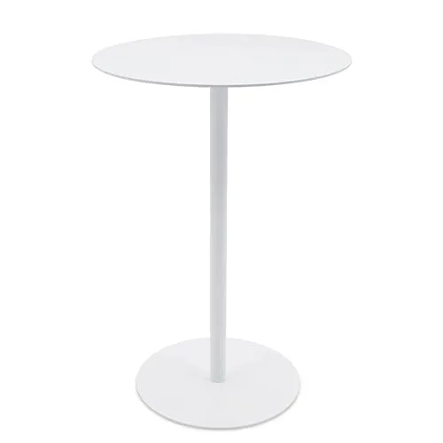 Spetebo Metall Beistelltisch rund weiß in weiß von Spetebo