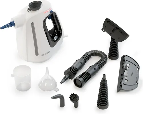 HEINRICHS Dampfreiniger – Handdampfreiniger für Zuhause - Dampfreiniger mit 1350W für schnelle 30 Sek. Aufheizzeit und 3,0 Bar Dampfdruck. Ideal für Küche, Bad und Auto, entfernt 99,9% aller Bakterien und Viren chemiefrei.