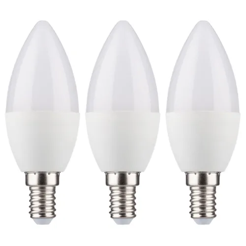 Müller-Licht LED Leuchtmittel Kerzen 4,9W =40W E14 matt 470lm warmweiß 2700K 3 x