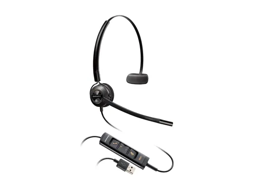 Poly HP EncorePro 545 USB-A Headset - Kabelgebundenes Office Headset für klare Anrufe und Musikgenuss, nur 55 g leicht, ideal für professionelles Arbeiten.
