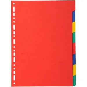 Exacompta Register 2008E, A4, blanko, Karton, 8-teilig, vollfarbig