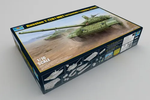 Russian T-72B1 MBT mit Kontakt-1 reaktivem Panzer Trumpeter Nr. 00925 1:16 - Maßstab: 1:16, detaillierter Bausatz für Militärfahrzeug-Enthusiasten, ideal für Sammler und Modellbauer.