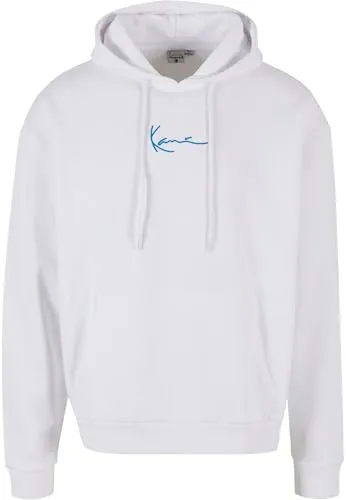 Karl Kani Herren Small Signature Blue Logo Hoodie White, XS