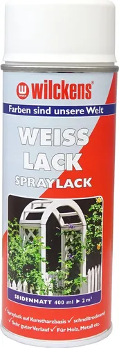 Wilckens Weißlack Spray seidenmatt für Holz und Metall 400 ml