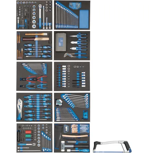 Gedore Werkzeugsortiment 308-teilig - 2956535 - Werkstattwagen mit 308-teiligem Werkzeugset, ideal für professionelle Anwender und umfassende Reparaturarbeiten.