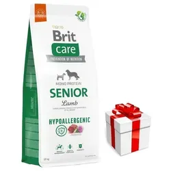 BRIT CARE Hypoallergenes Senior Lamm 12kg - Perfekte Ernährung für alte Hunde - Hundefutter für Senioren über 7 Jahre, hypoallergen mit Lamm und Reis für empfindliche Mägen und optimale Gesundheit.