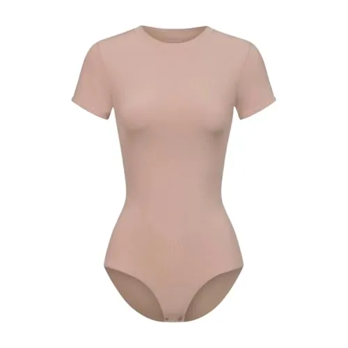 creamy fabrics Damen Figurformender Shapewear T-Shirt Bodysuit – Nahtloser Body für unsichtbaren Sitz - Der figurformende Bodysuit sorgt für einen glatten Look unter der Kleidung und bietet gezielte Bauch- und Taillenkontrolle. Ideal für einen definierten Auftritt im Alltag oder zu besonderen Anlässen.