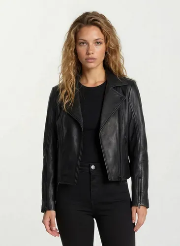 trueprodigy Lederjacke Stella asymmetrischer Reißverschluss und Reverskragen
