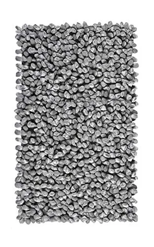 Aquanova Badematte Rocca in Grau, 70x120 cm in silber von Aquanova