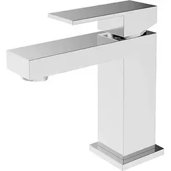 Aloni Waschtischarmatur Einhebel Wasserhahn Viereckig Chrom - Waschbecken-Armaturen mit modernem Design, aus hochwertigem Messing gefertigt, ideal für stilvolle Badezimmer.