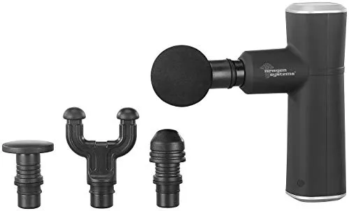 newgen medicals Massagepistole Aufsätze: Kompaktes Akku-Hand-Massagegerät mit 4 Aufsätzen & 4 Stufen, 26 Watt (Massage Gun Aufsätze, Massagepistole Bauch, Fußmassagegerät)