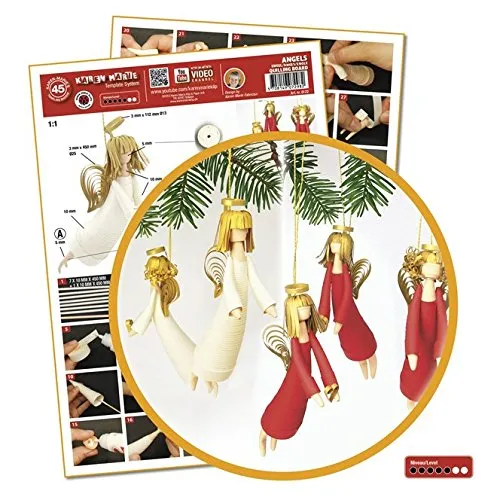 papier + ideen: Quilling Template, 3D Engel
