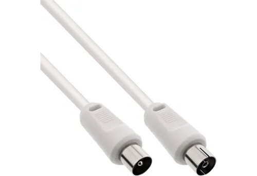 InLine Antennenkabel - 2x geschirmt, hohe Signalqualität >75dB, 2m, ideal für störungsfreien Empfang