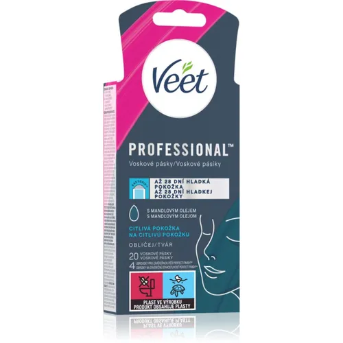Veet Professional Wachsstreifen zur Depilation des Gesichts für empfindliche Haut 20 St.