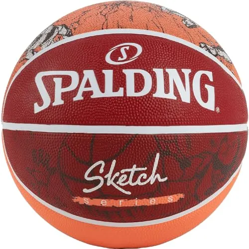 Spalding Sketch Drible Ball 84381Z, Unisex basketballs, red, 7 EU