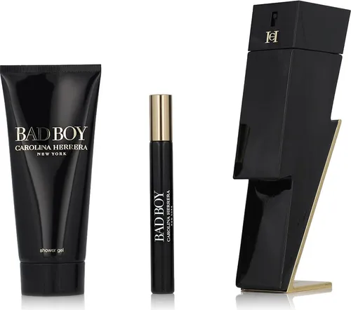 Carolina Herrera Bad Boy Set 100ml + Duschgel 100ml + 10ml EDT - Parfüm-Geschenkset für den modernen Mann mit intensiver, maskuliner Duftkomposition. Perfekt als Geschenk oder für den täglichen Gebrauch.