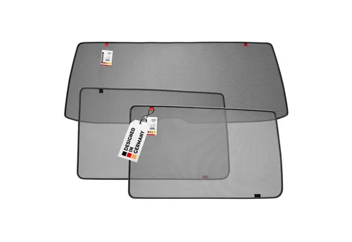 HEYNER Autosonnenschutz Rücksitz + Heckscheibe für VW Multivan T5 - Auto-Sonnenschutz Set mit einfacher Magnethalterung, schützt Mitfahrer vor Sonne und ist passgenau für die Heckscheibe.