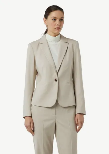 Comma Longblazer mit V-Ausschnitt in Weiß, Größe 38 - Business-Mode für stilbewusste Frauen, atmungsaktiv und pflegeleicht mit elegantem V-Ausschnitt für einen modernen Look.