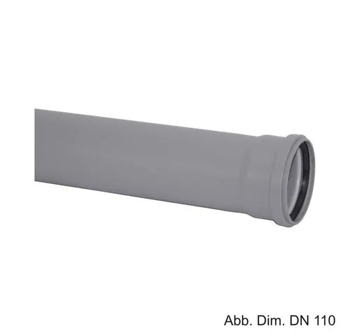 Ostendorf Kunststoffe Wasserrohr HT-Abflussrohr mit Dichtring, DN 75 x 500 mm
