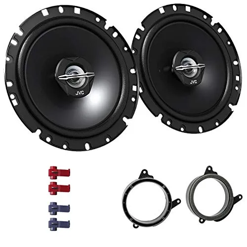JVC CS-J1720X Lautsprecher mit Einbauset passend für Mercedes E-Klasse Limo (W210) 1995-2002 Türen vorne 600 W 170mm 2 Wege Koax