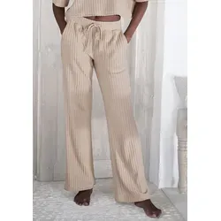 LASCANA Homewearhose sand-meliert Größe 36/38 von LASCANA 