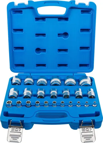 BGS-2246 Steckschlüssel-Einsätze 6,3 (1/4) & 12,5 (1/2) Zoll - Werkzeug-Sets mit vielseitigen Steckschlüssel-Einsätzen, ideal für präzise Reparaturen und Wartungen in Werkstatt und Zuhause.