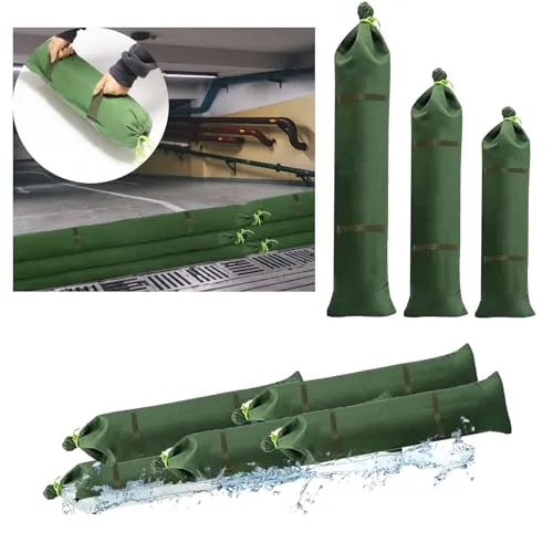Estresen 4 Stück Sandsäcke zum befüllen mit Griffen Sandsack Hochwasserschutz Silosandsäcke Hochwassersperre Sandsäcke Hochwasser Sandsack Beschwerung Gewichte für pavillon 150×20cm