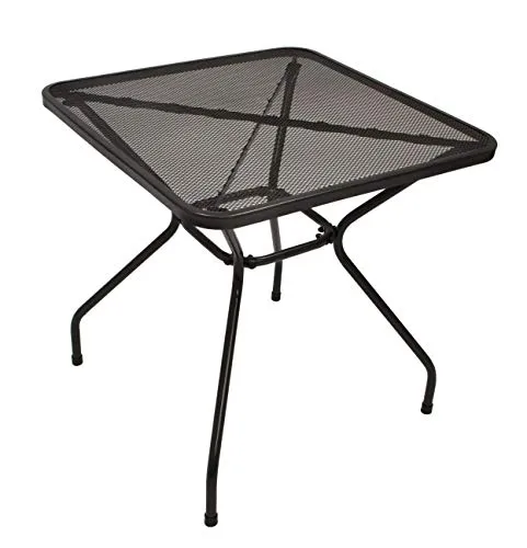DEGAMO Bistrotisch Classic 70x70cm quadratisch - Bistrotisch aus robustem Streckmetall in anthrazit, ideal für Balkone und kleine Flächen, bietet Platz für bis zu vier Stühle.