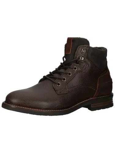 Bullboxer Stiefelette Leder Schnürstiefelette Braun 43 EU - Elegante Schnürstiefelette aus hochwertigem Leder, ideal für lässige Outfits. Mit praktischem Reißverschluss und wärmender Innensohle für angenehmen Tragekomfort.