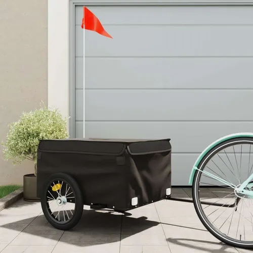 Maison Exclusive Fahrradanhänger Schwarz – 45 kg Tragfähigkeit