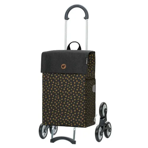 Andersen Shopper Treppensteiger Scala Fita 57 cm schwarz - Praktischer Einkaufstrolley aus robustem Polyester mit 2 Fächern für optimale Organisation. Ideal für alle Witterungsbedingungen und müheloses Treppensteigen. Belastbar bis 40 kg – Ihr perfekter Begleiter!