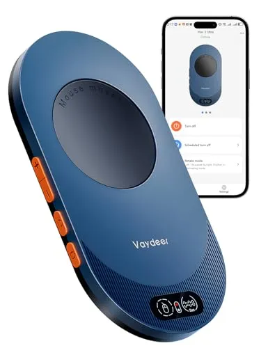 Vaydeer Air 3 Ultraflacher Maus-Umzug mit App und Timer-Funktion, nicht nachweisbar und leise, simuliert realistische Mausbewegung, ohne Treiber, hält Ihren PC aktiv (blau)