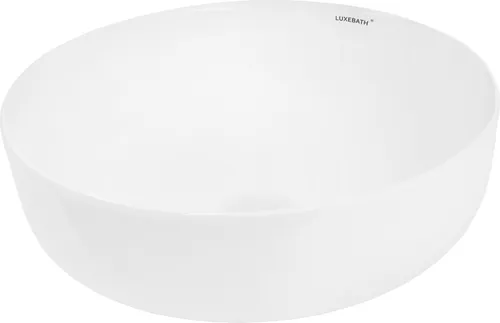 ECD Germany Rundes Keramik Waschbecken 400 x 400 mm - Waschschalen aus hochwertiger Keramik mit minimalistischem Design, ideal für modernes Badezimmer und einfach zu installieren.