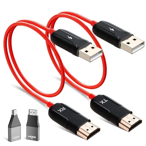 Anytrox Wireless HDMI Transmitter und Receiver - Media-Streaming-Clients für kabellose Übertragung von Video und Audio in Full HD 1080p über 165FT, ideal für Präsentationen und Heimkino.