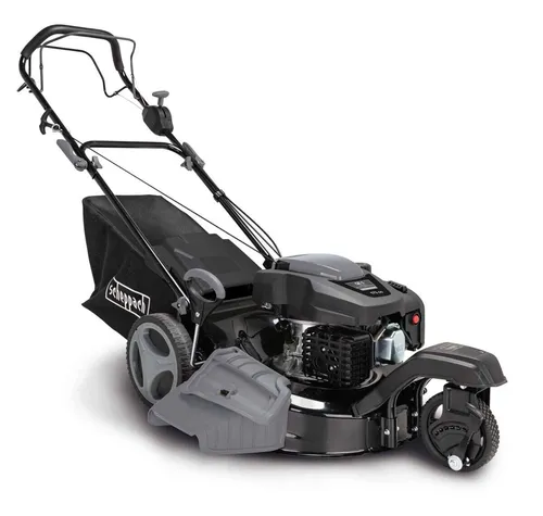 Scheppach Rasenmäher Benzin MS197-51B Trike mit Antrieb - Sichelmäher mit 6in1 Funktionen und 5,2PS Leistung, ideal für effizientes Mähen und Pflege großer Rasenflächen.
