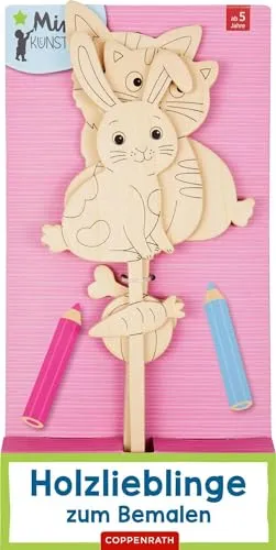 Produktbild Holzlieblinge zum Bemalen: Hund, Katze, Hase (Mini-Künstler)