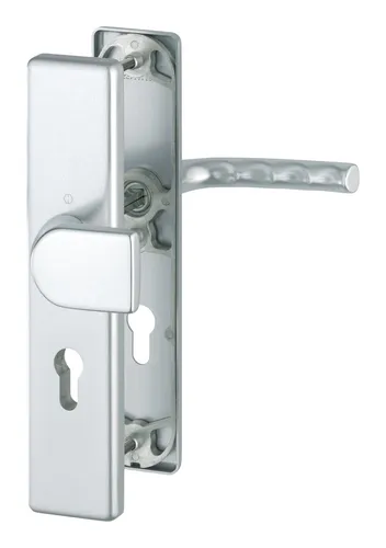 Hoppe-AG Drückergarnitur 3841104 Birmingham, Aluminium - Einbruchhemmende Türsicherung nach DIN 18257, ideal für Wohnungstüren. Puristisches Design in Aluminium, langlebig und sicher.