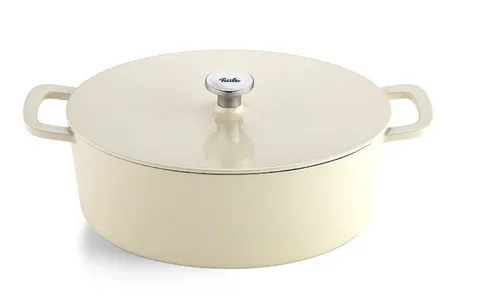 Fissler Moments Collection Gusseisen Bräter 33cm Elfenbeinweiß