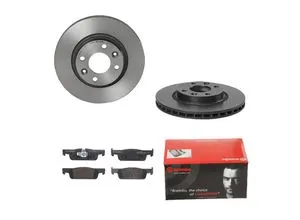 BREMBO Bremsensatz-Vorderachse COATED DISC LINE - Bremsscheiben für RENAULT & Dacia, innenbelüftet mit beschichteter Oberfläche für verbesserte Leistung und Langlebigkeit. Ideal für sicheres Fahren.