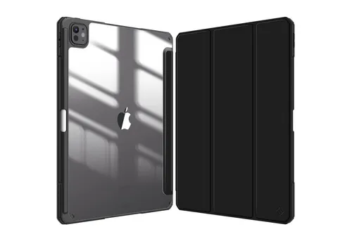 Fintie Tablet-Hülle für iPad Pro 13 Zoll (M4) 2024 - Gerätehülle mit stoßfestem Design und transparenter Hartschale auf der Rückseite, idealer Schutz für Ihr 13